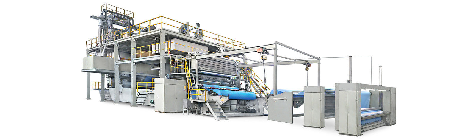 SS 1600mm PP Polypropylene Non Woven Fabric Manufacturing Machine