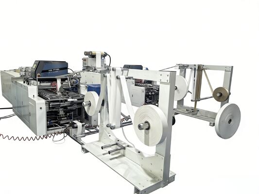 High Efficiency 168 Automatic 2 Robot Arms Twisted Rope Paper Handle Pasting Machine Stable Output for Paper Handle Line