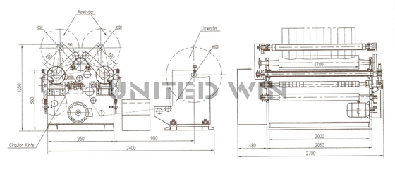 Double Arm Tape Slitting Rewinding Making Machine 120M/Min