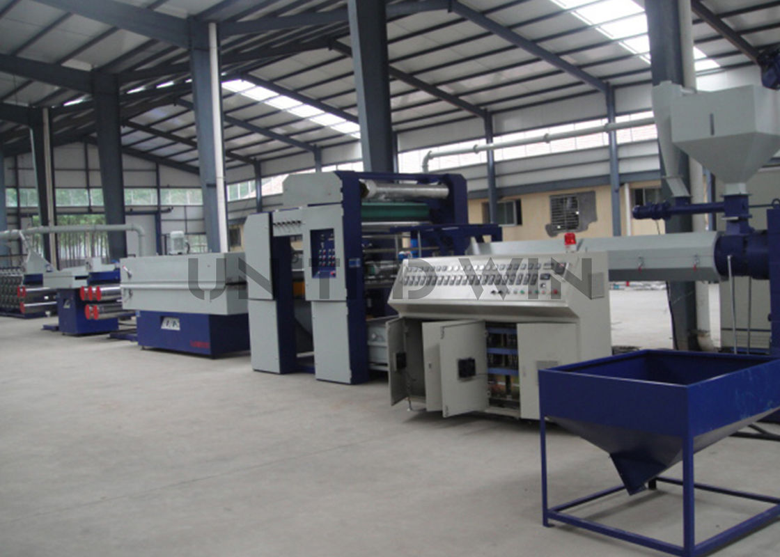 Tape Flat Yarn Extrusion Line With Inverter Winder Jumbo Pp Woven Bag Production Line